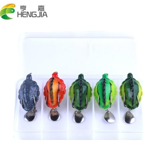 HENGJIA Tortoise lures artificial soft swimbaits with blade spinnerbaits spinner spoons pesca fishing tackles 5.5cm 13