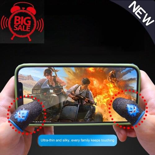 2pcs Finger Cover Game Controller For PUBG Sweat Proof Non-Scratch Sensitive Touch Screen Gaming Finger Thumb Sleeve Gloves
