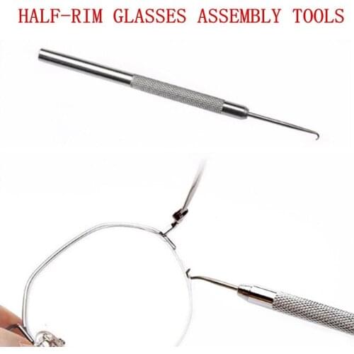 Quality Stainless Steel Crochet Needle For Semi-Frame Glasses Accessories Practical Eyewear Store Tools Hooks