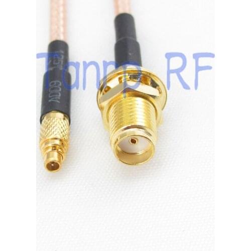 50CM Pigtail coaxial jumper cable RG316 extension cord 20in MMCX male to SMA female jack RF adapter connector
