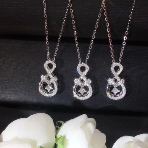 Luxury Diamond cz Pendant Real 925 Sterling Silver Charm Party Wedding Pendants Necklace For Women Bridal Cross Jewelry Gift