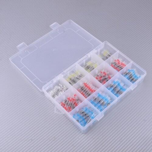 LETAOSK 250 pcs Waterproof Mix Solder Seal Splice Sleeve Heat Shrink Butt Wire Connectors Terminals