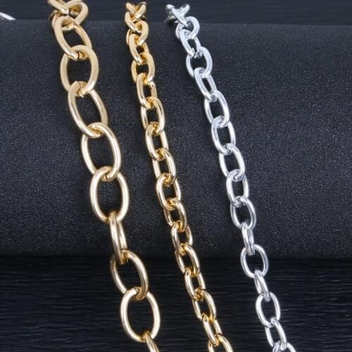 New Antique Silver Gold Plated Jewelry Metal Link Chain Aluminum Chain For DIY Making Bracelet Necklace Finding