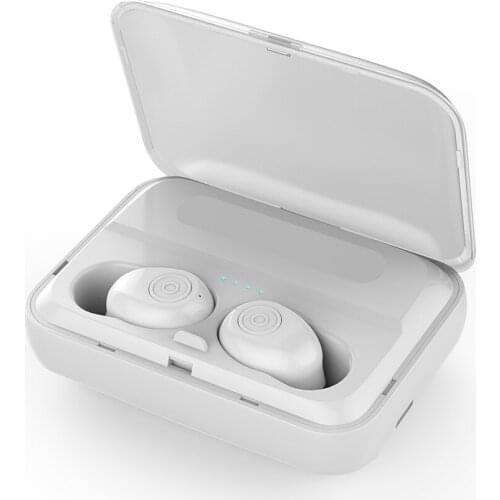 New Arrival Auto Power on Power off Wireless BT 5.0 Earbuds Mini In-Ear Ear Buds IP68 Waterproof TWS Earphones With Power Bank