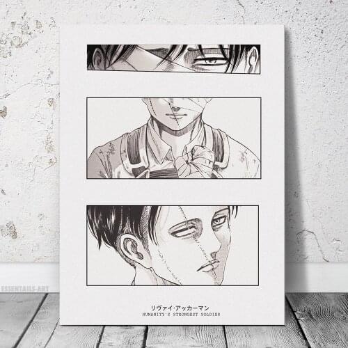 Rivai Ackerman Attack on Titan Anime Manga Canvas Wall Art Poster Painting Bedroom Study Living Room Decoration Print Home Decor