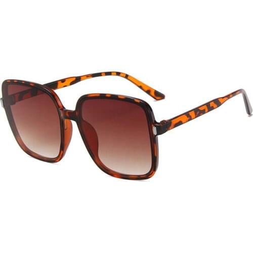 Unisex Driver Imitation Sunglasses Women Driver Vintage Leopard Square Sunglass Luxury Brand Glasses Designer Fashion Eyewear