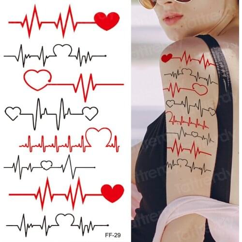 Tatoo waterproof for women heart tattoo Telepathy sexy tatoo sticker kids temporary face tattoo finger arm body art girl women