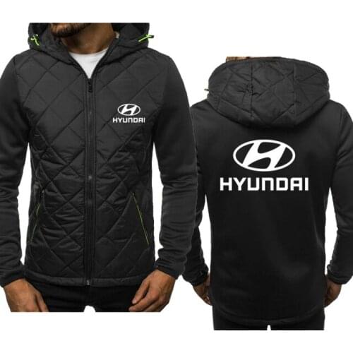 New Spring Autumn Mens Hyundai Car Logo Hoodie High Quality Zipper Long Sleeve Cotton Harajuku Casual Jacket 3 Colors