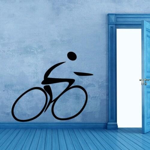Cycling Sport Sketch Illustrator Wedding Decor Wall Decal Wallpaper Wall Pvc Sticker Bedooms Decor