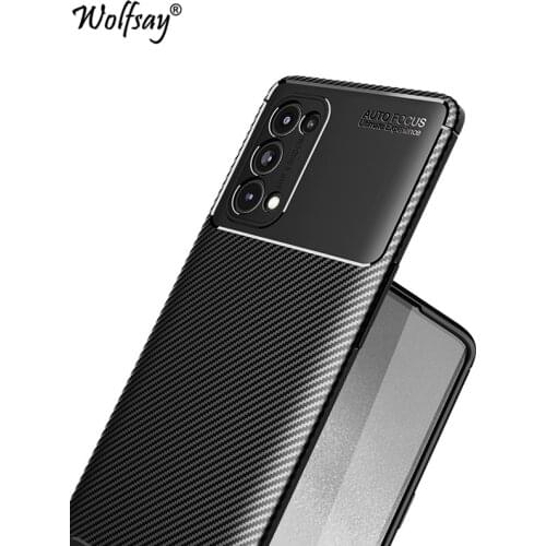 For Oppo Reno 5 Pro 5G Case Bumper Silicone Carbon Fiber Shockproof Back Cover For Oppo Reno5 Pro 5G Case For Oppo Reno 5 Pro 5G