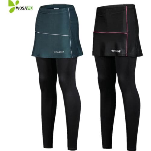 WOSAWE Womens Cycling Pants Gel Padded Mountain Road Bike Riding Sportswear Tights Trousers for Ladies Bicycle Bottom Clothing