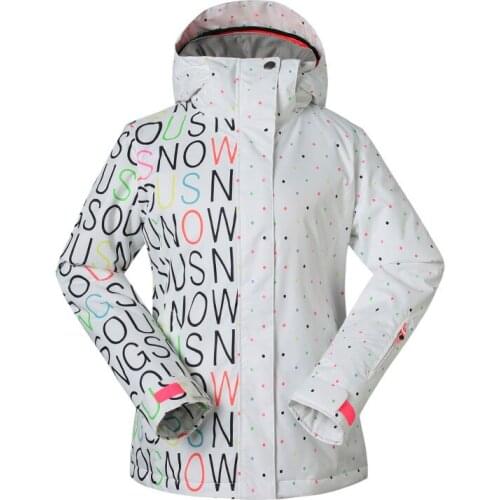 GSOU SNOW Outdoor Ladies Skiing Suit Winter Waterproof Windproof Breathable Warm Wear-resistant Ski Jacket For Women Size XS-L