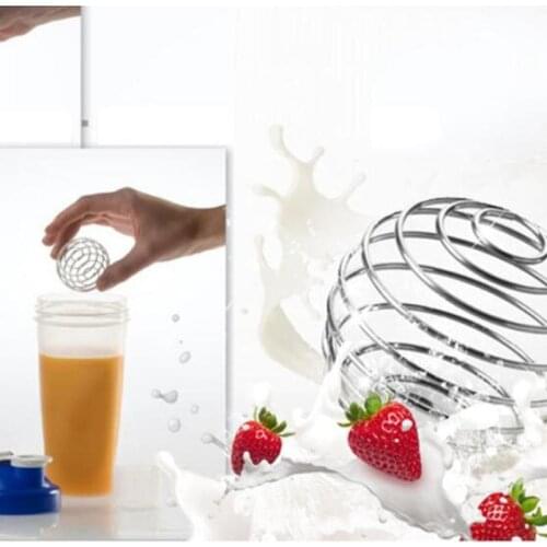 1/2Pcs Stainless Steel Whisk Ball Mixed Shaker Bottle Protein Fitness Water Bottle Juice Milk Mixer Mixing Bar Drink Gadgets Set