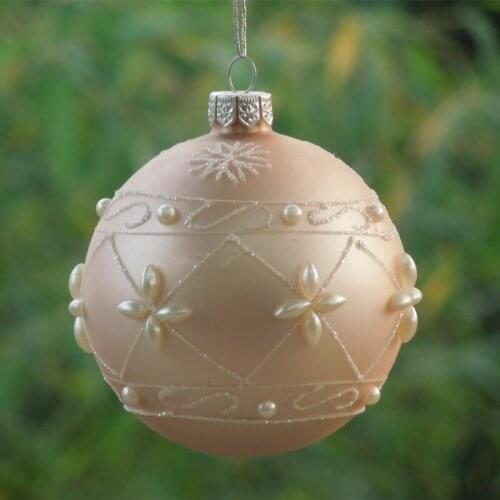12pcs/pack Diameter=8cm Pink Series Glass Ball Christmas Day Tree Decoration Hanging Pendant Festival Wedding Friend Gift