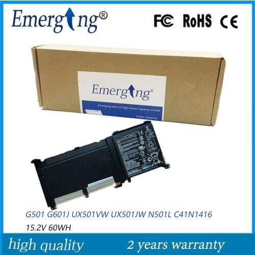 15.2V 60WH Original New Laptop Battery for ASUS ZenBook Pro UX501VW N501L G501 G601J C41N1416