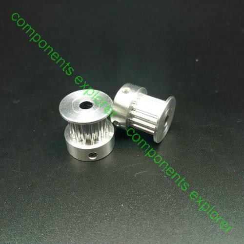 2Pcs 2GT Timing Pulleys 16 Tooth Wheel Bore 3mm 3.175mm 4mm 5mm and 6mm Aluminum Gear For 3.5mm 6mm and 9mm Width GT2 Belt