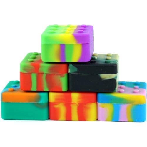 4+1 3PCS Silicone Wax Concentrate Containers Non-stick Oil Jars Smoking Accessories