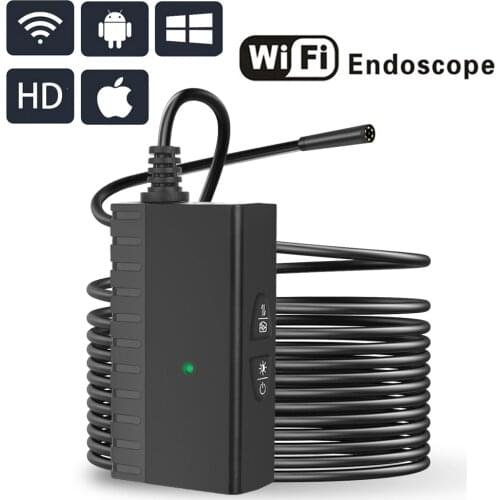 5.5mm WIFI Endoscope camera HD1200P 5.0mp inspectioin borescope waterproof USB endoscopic camera for IOS android Iphone