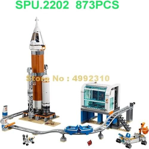873pcs Space Aviation Deep Rocket Launch Control Building Blocks 6 Dolls Toy