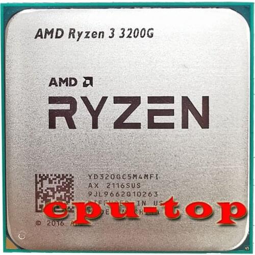 AMD Ryzen 3 3200G R3 3200G 3.6 GHz Quad-Core Quad-Thread 65W CPU Processor L3=4M YD3200C5M4MFH Socket AM4