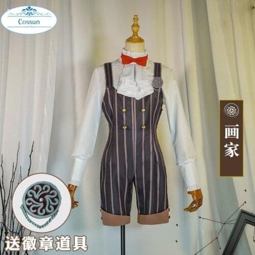 Anime! Identity V Edgar Valden Deacons Coffee Painter Game Suit Lovely Uniform Cosplay Costume Halloween Outfit For Women NEW