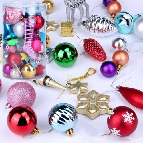 DHL Free muti color Christmas Gifts Ornaments Shatterproof Tree Balls Xmas Trees Wedding Parties Mini Tree Decorations