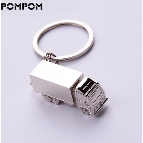 New Fashion Keychain Jewelry Creative 3D Solid Truck Keychains Truck Key Ring Chains Boy Friends Gifts High Quality Key Holder