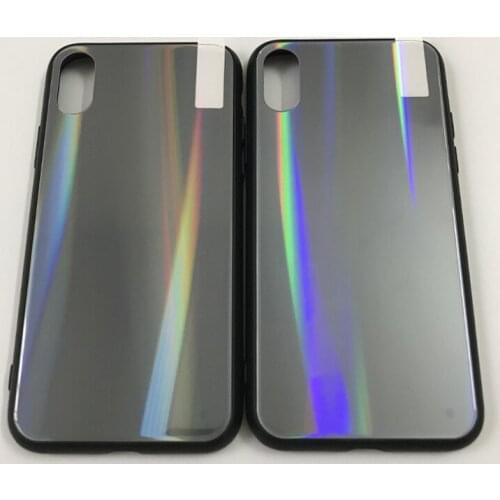 UV Laser Printing Aurora Acrylic TPU Case For iPhone X Xs Xr XS 11 12 Pro 6s 7 8 Plus X Xr Xs Max Cover Customized 10pcs