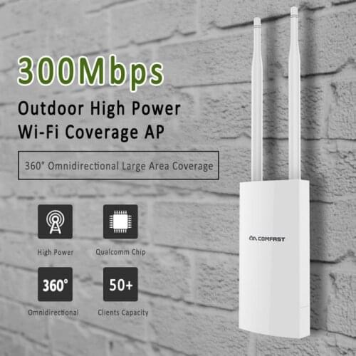Comfast 300Mbps 2.4Ghz High Power Outdoor AP 360degree Omnidirectional Coverage 48V Poe Access Point Wifi Base Station
