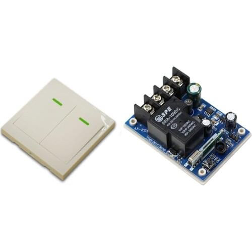 DC 12V-48V Wireless Remote Control Switch Remote Switch 12V 24V 40A Relay Module Receiver Wall Panel Transmitter 315/433Mhz