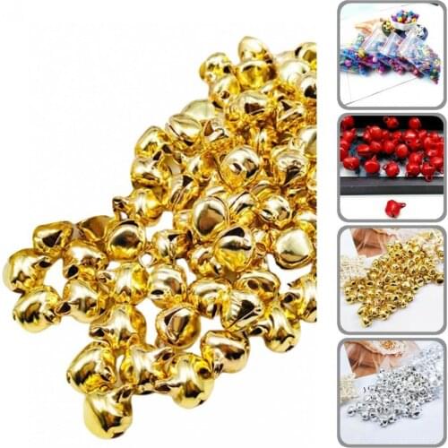 DIY Craft 100Pcs/Set Great Christmas Tree Hanging Bells Decor Small Size Jingle Bells Nordic Style for Home