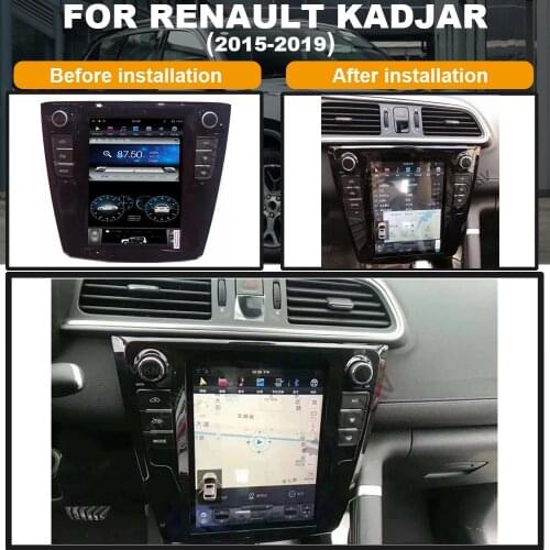 For Renault Kadjar 2015-2019 car GPS navigator radio multimedia player android 10.4 inch Tesla style