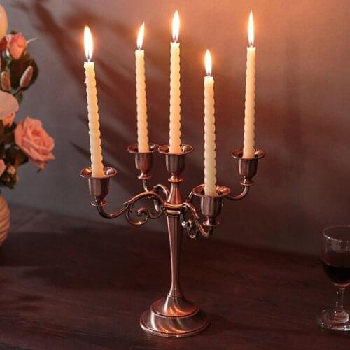 Home Supplies Antique Candlestick Desktop Decoration Accessories Creative Metal Candle Holder Candle Night Decoration Ornaments