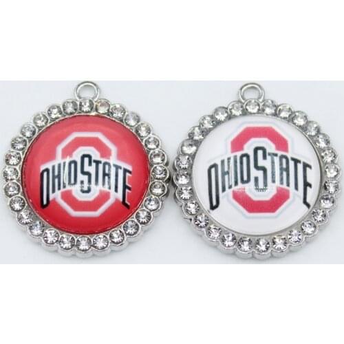 Football Sports Ohio-State Dangle Charms DIY Pendant Bracelet Necklace Earrings Jewelry Accessories