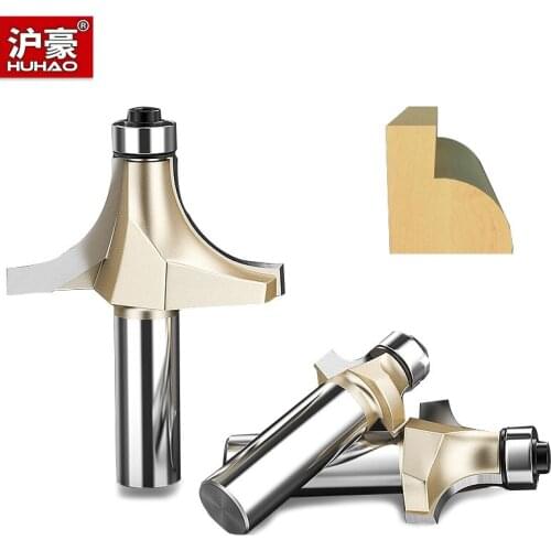 HUHAO 1pcs 1/2" Shank Beading Router Bits for Wood Tungsten Carbide Beading Bit Double Edging Router Bit Woodworking Tools