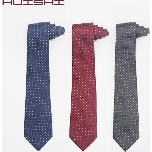 HUISHI Hot New Fashion Male Brand Slim Designer polyester Neck Ties Cravate Narrow Men Neckties Tie For Men Shirt Tie