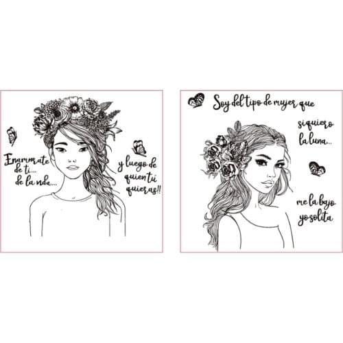 Spanish girl stamp Clear Stamp for Scrapbooking Transparent Silicone Rubber DIY Photo Album Decor 591