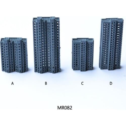 HO N O scale 1/500-1/800 Model train ABS plastic building kits