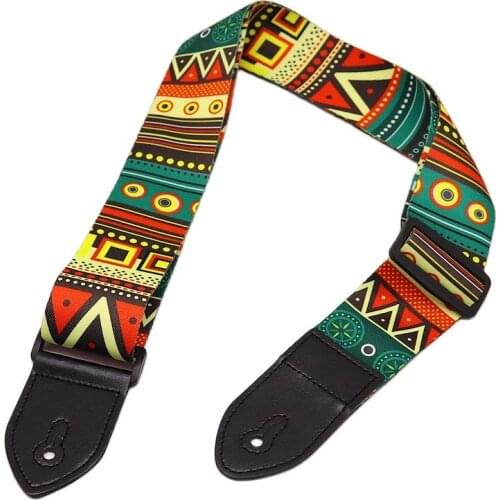 Colorful Guitar Strap Guitar Belt Nylon Braid Multi-layer Thickening More Stronger Adjustable Tightness 1 Piece