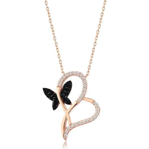 Women 925 Sterling Silver Heart Butterfly Pendant Quality Product Pleasing Appearance Handy Exquisite Stylish Design 2021 Trend Fashion Style Model new