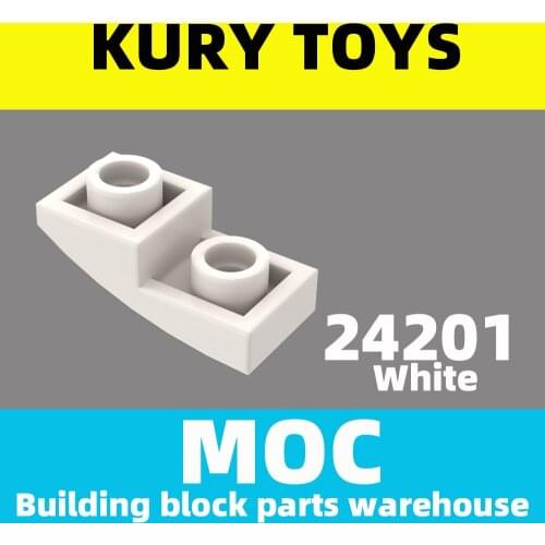 Kury Toys DIY MOC For 24201 printed parts Building block parts For Slope, Curved 2 x 1 Inverted for Curved Brick-Slope