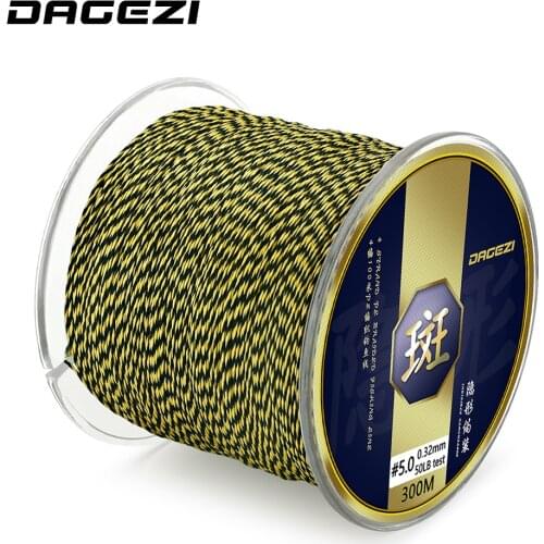 DAGEZI 300m PE Braided Fishing Line 25 30 40 50 80LB Super Strong Multifilament Fishing Line For Carp Fishing Tackle