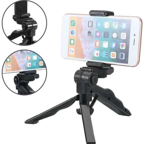 For Camera Photo Parts 1pc 360 Degree Adjustable Desktop Mini Tripod Go-Pro Camera Mobile Phone Stand Holder with Clip Mayitr