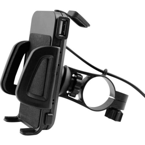 Motorcycle USB Charger Phone Holder Waterproof DC12-24v Handlebar For phone/GPS Universal
