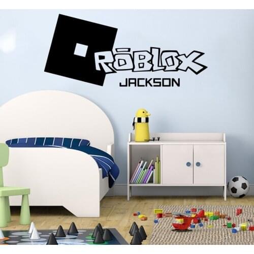 Custom Name Roblox Game Wall Sticker Video Gamer Player Xbox Personalized Wall Decal Boys Room Kids Room Vinyl Home Decor A633