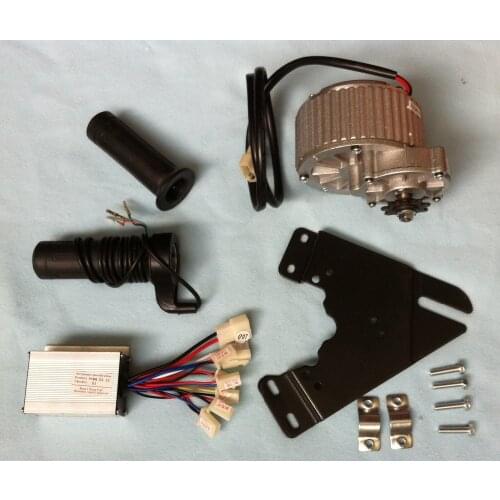 MY1018 450W 24V gear brush motor with Motor Controller and Twist Throttle, DIY Electric Bicycle Kit