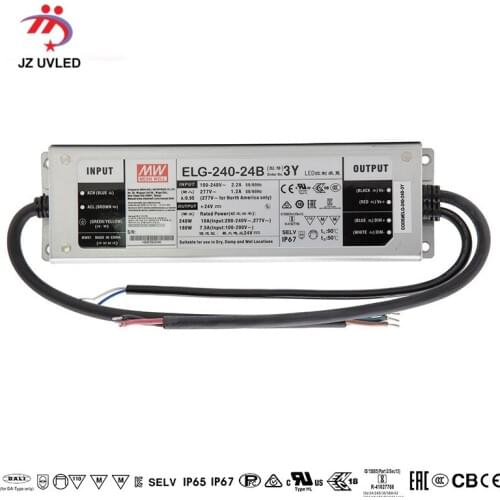 RW120TC 200W IP67 Dimming Constant current source for UV LED module gel curing lamps INPUT AC 160V-265V OUTPUT DC 24V 8400mA