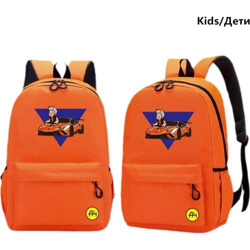 Vlad AРюкзак А4 Logo Backpacks Бумага Ламба Boys & Girls Cool School Bag Mens & Womens Fashion Traveling Backpack Youth Мерч Bag