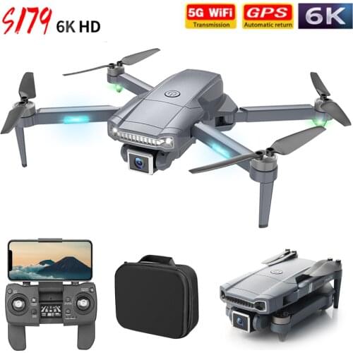 S179 GPS RC Drone with Camera 4K 6K Hd GPS Professional 5G WiFi FPV Brushless Foldable Quadcopter 800m Control DistanceVS SG907