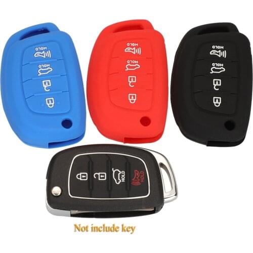 Kutery 4 Buttons Remote Car Key Silicone Case Cover Protector For Hyundai ix45 Santa Fe i30 i35 i40